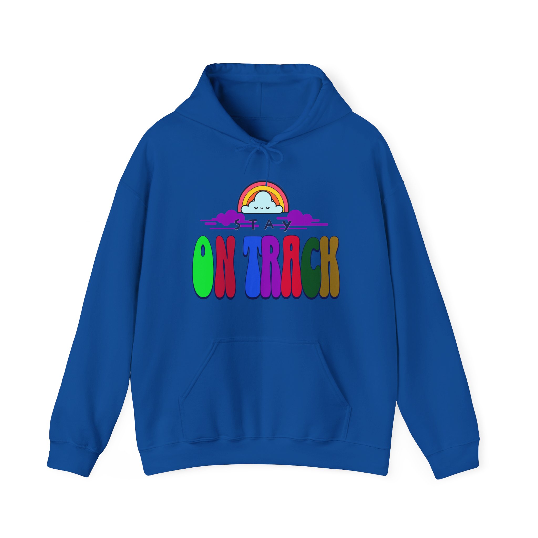 Stay on Track: Rainbow Cloud Motivational Hoodie - Image 6