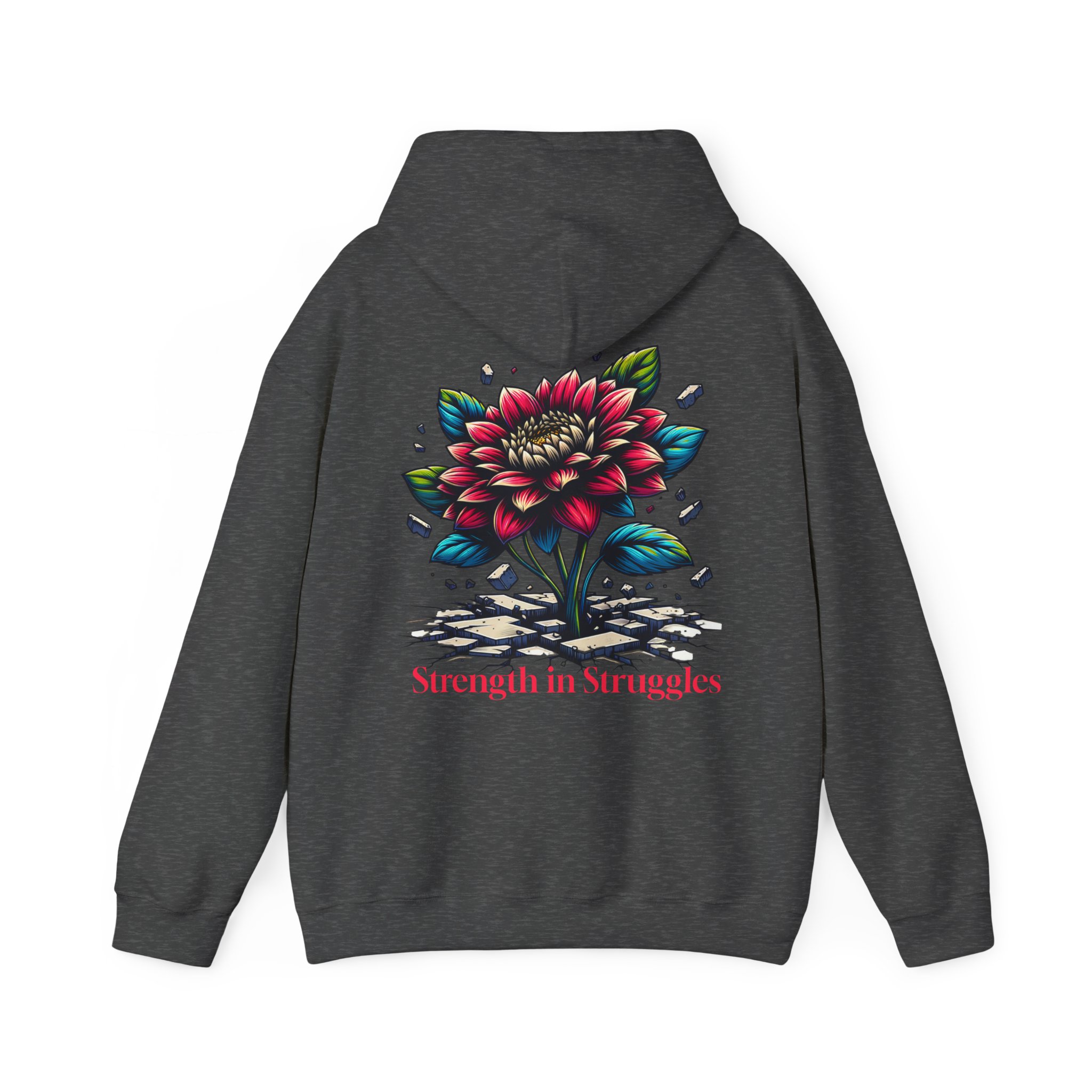 Strength in Struggles: Blooming Resilience Hoodie - Image 5