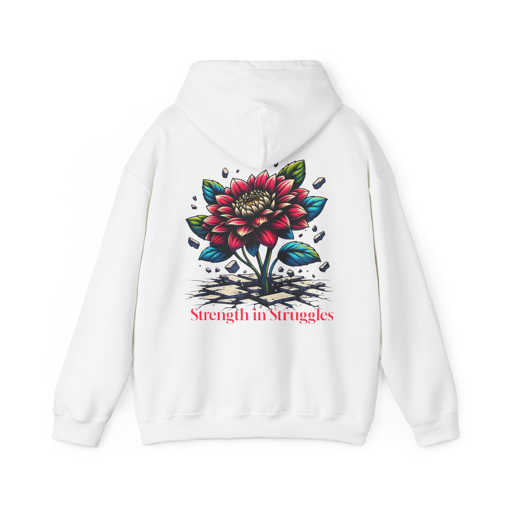 Strength in Struggles: Blooming Resilience Hoodie - Image 3