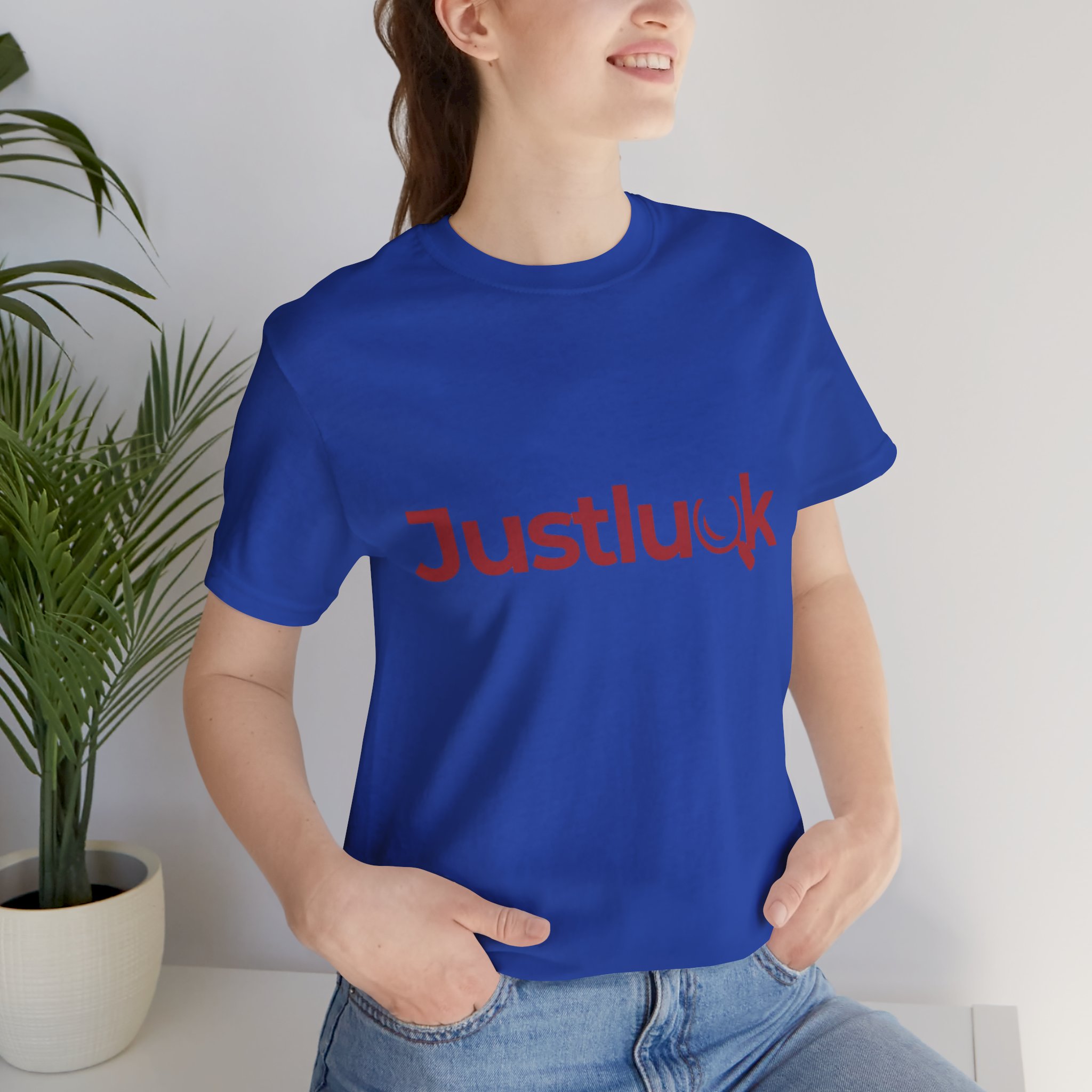 Justlook: Unique Magnifying Glass Logo T-Shirt and Sweatshirt Design