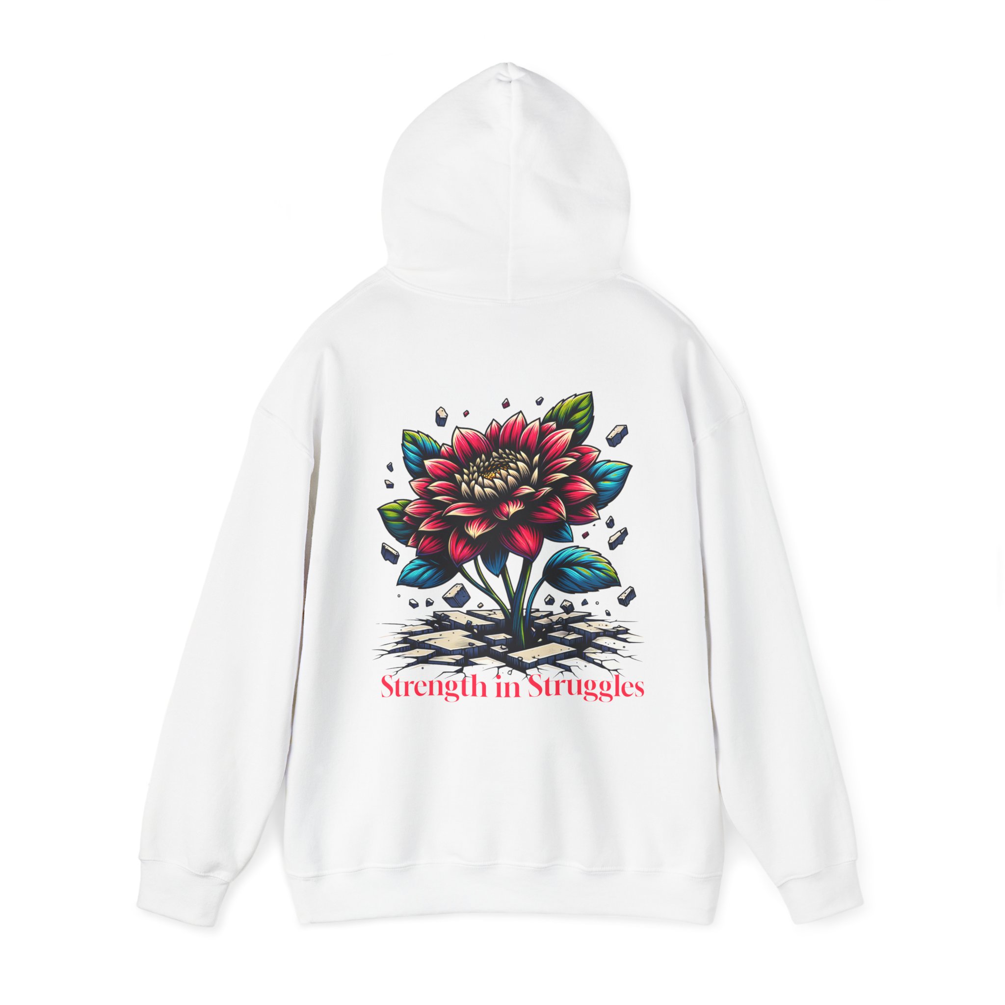 Strength in Struggles: Blooming Resilience Hoodie - Image 4